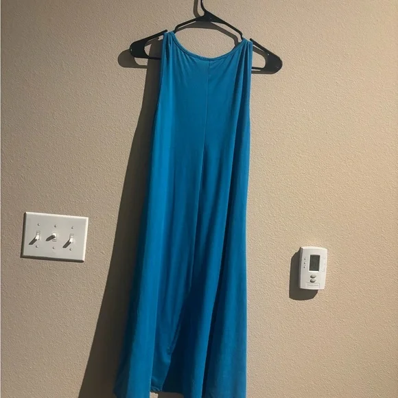 24seven Comfort Apparel Sleeveless Fit and Flare Skater Dress Sapphire Medium - Picture 10 of 10